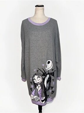 Disney Nightmare Before Christmas Women's Lounger, Size L/G (12-14) Color Grey